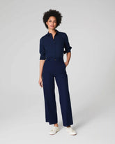 SPANXsupersmooth® Stretch Twill Cropped Wide Leg Pant | Timeless Navy