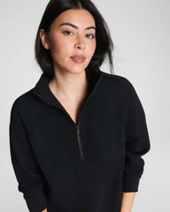 SPANX AirEssentials® Brushed Half Zip Tunic | Very Black
