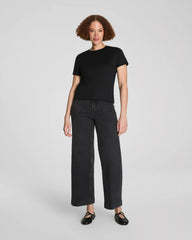 SPANXshape® Authentic 360 Cropped Wide Leg Jeans with Patch Pockets