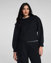 SPANX® Ponte Crewneck Long Sleeve Top | Classic Black