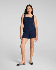 SPANX® EasyBreezy Cotton Linen Short, 5" | Timeless Navy