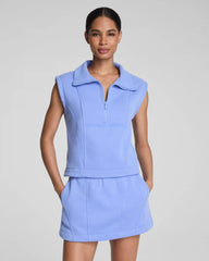 SPANX® BoostUp Cotton Fleece Half Zip Vest | Hyacinth