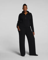SPANX AirEssentials® French Rib Wide Leg Pant | Very Black