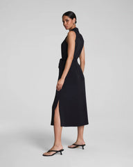 SPANX® CarryOn Belted Midi Shirt Dress | Classic Black