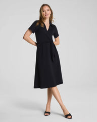 SPANX AirEssentials® Collared Tie-Waist Midi Dress