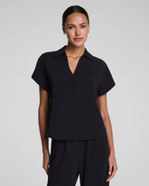 SPANX® CarryOn Collared Tee | Classic Black