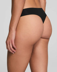 SPANXsmooth® Fit-To-You Supima® Cotton Thong 3-Pack | Very Black