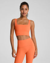 SPANX® BoostUp Cropped Square Neck Shelf Tank | Persimmon
