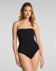 SPANXshape® Swim Bandeau One Piece | Very Black