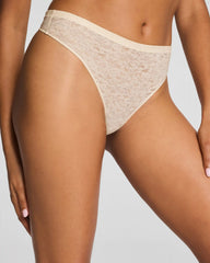 SPANXsupersmooth® Day to Date Night Lace Thong | Toasted Coconut