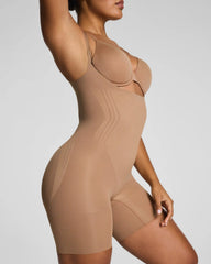 SPANXsculpt® GoFigure Open-Bust Mid-Thigh Bodysuit | Cinnamon