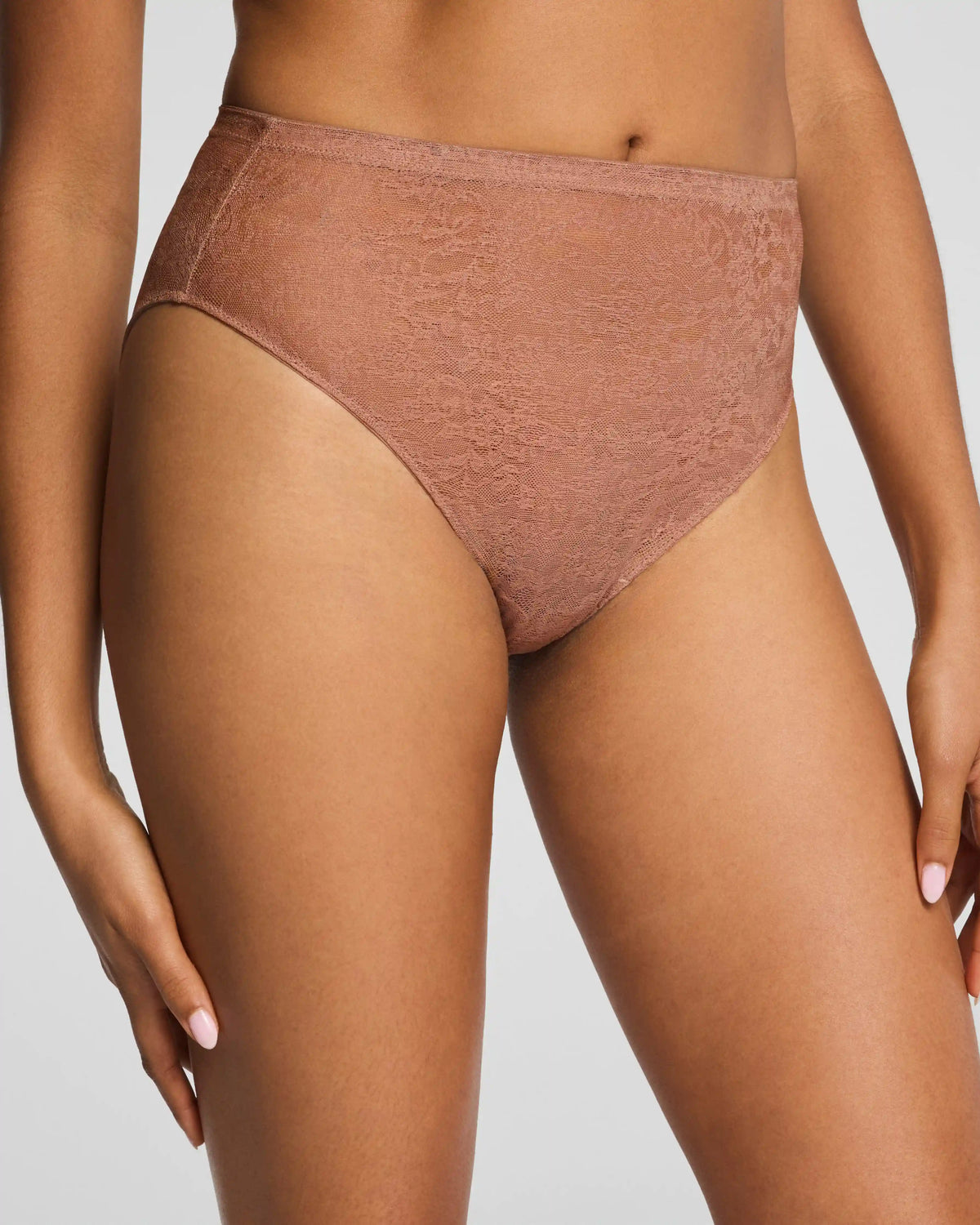 SPANXsupersmooth® Day to Date Night Lace Hi-Leg Brief | Cinnamon