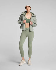 SPANX® BoostUp Cotton Fleece Full Zip Hoodie | Sage Brush