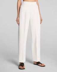 SPANX® Ponte Pleated Tapered Pant | Ivory