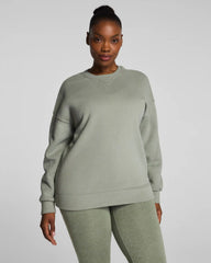 SPANX® BoostUp Cotton Fleece Crewneck Tunic | Sage Brush