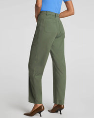 SPANXsupersmooth® Stretch Twill Utility Barrel Leg Pant with Patch Pockets | Eucalyptus