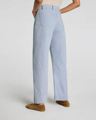 SPANXsupersmooth® Stretch Twill Utility Barrel Leg Pant with Patch Pockets | Himalayan Cloud