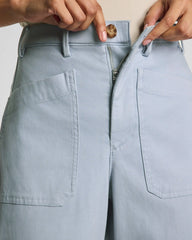 SPANXsupersmooth® Stretch Twill Utility Barrel Leg Pant with Patch Pockets | Himalayan Cloud