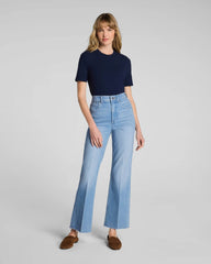 SPANXshape® Authentic 360 Raw Hem Kick Flare Jeans