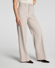 SPANXsupersmooth® Stretch Twill Wide Leg Pant with Patch Pockets | Bone