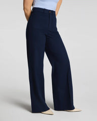SPANXsupersmooth® Stretch Twill Wide Leg Pant with Patch Pockets | Timeless Navy