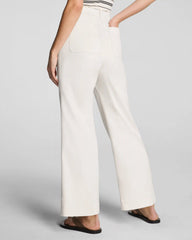 SPANXsupersmooth® Stretch Twill Cropped Easy Flare Pant | Ivory