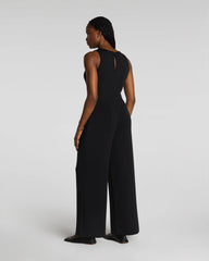 SPANX AirEssentials® Draped Sleeveless Jumpsuit | Very Black