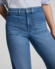 SPANXshape® Authentic 360 Mid-Rise Easy Flare Jeans with Patch Pockets | Elysian