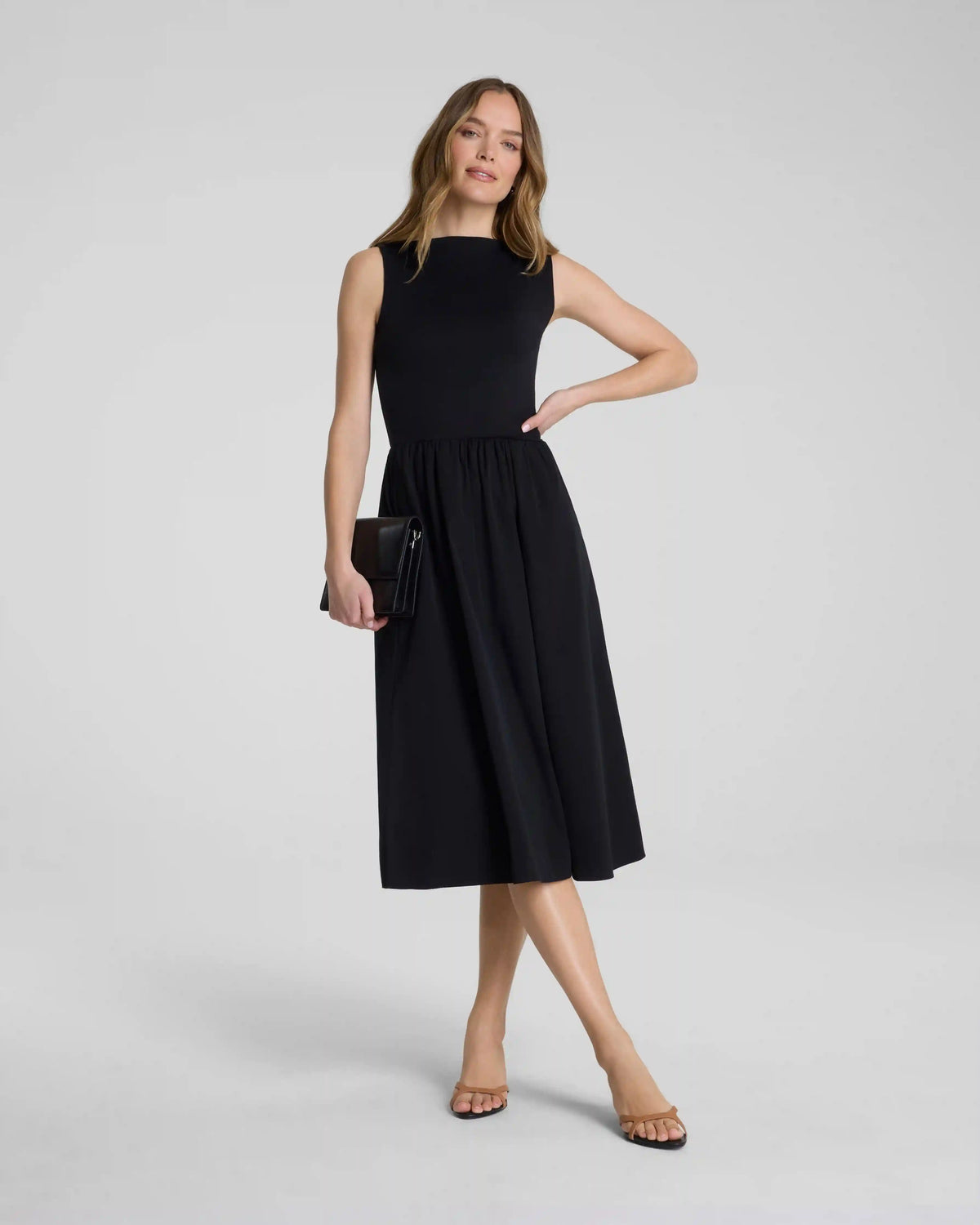SPANXsmooth® Jersey High Neck Midi Dress
