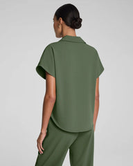 SPANX® CarryOn Collared Tee | Eucalyptus