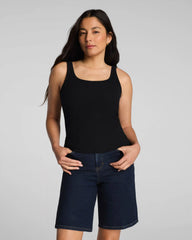 SPANX® Ribbed Knit Scoop Neck Tank | Classic Black