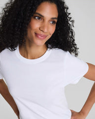 karla welch for SPANX® Cropped 70s Tee | Classic White