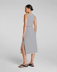 SPANX AirEssentials® Drawstring Maxi Tank Dress | Powder/Timeless Navy Stripe