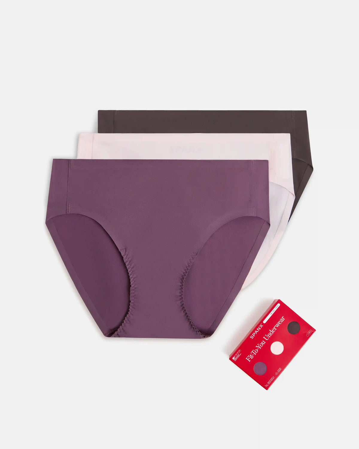 SPANXsmooth® Fit-To-You Bikini 3-Pack Box | Prune/Rosebud/Dark Cacao