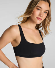 SPANXshape® Swim Scoop Neck Bikini Top | Very Black